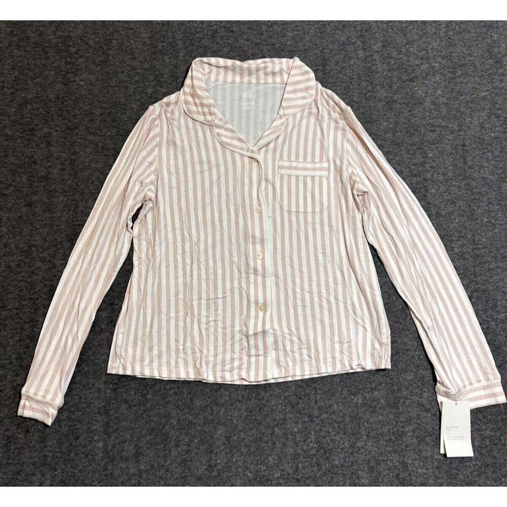 Stars Above Women's Sleepwear Long Sleeve Stripped Beige Pink Small
